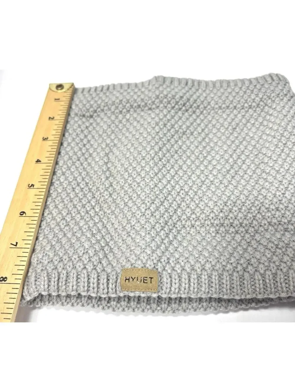 Grey Fleece Neck Warmer Scarf One Size Thick Winter Thermal Men Women Unisex NEW